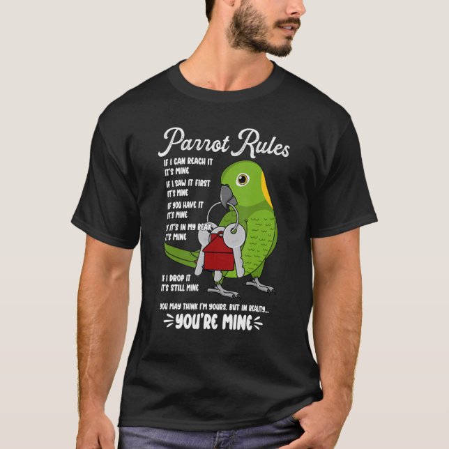 T-shirt Parrot House Rules It's Mine I Yellow-naped Amazon (Devant)
