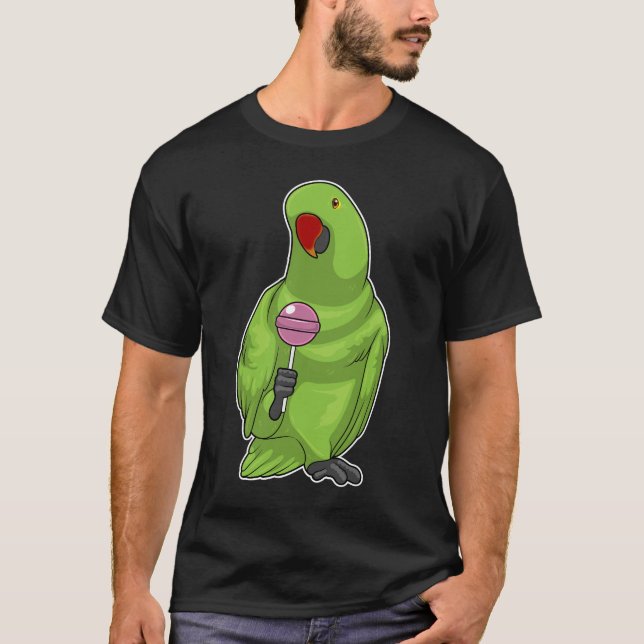 T-shirt Parrot Lollipop Sweets (Devant)