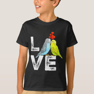 T-shirt Parrot mignonne Parakeet Famille Amour Hommes Femm