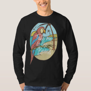 T-shirt Parrot Retro Animaux Parrot Maman Tropical Palm Be