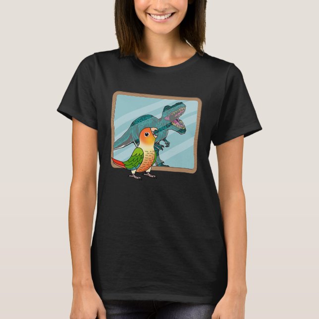 T-shirt Parrot & Rex Reflection I Green Cheek Pineapple Co (Devant)