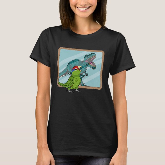 T-shirt Parrot & Rex Reflection I Mexican Red headed Amazo (Devant)