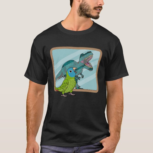 T-shirt Parrot & Rex Réflexion I Bleu couronné Conure (Devant)
