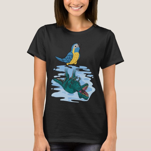 T-shirt Parrot & Rex Réflexion I Bleu gorge Macaw (Devant)