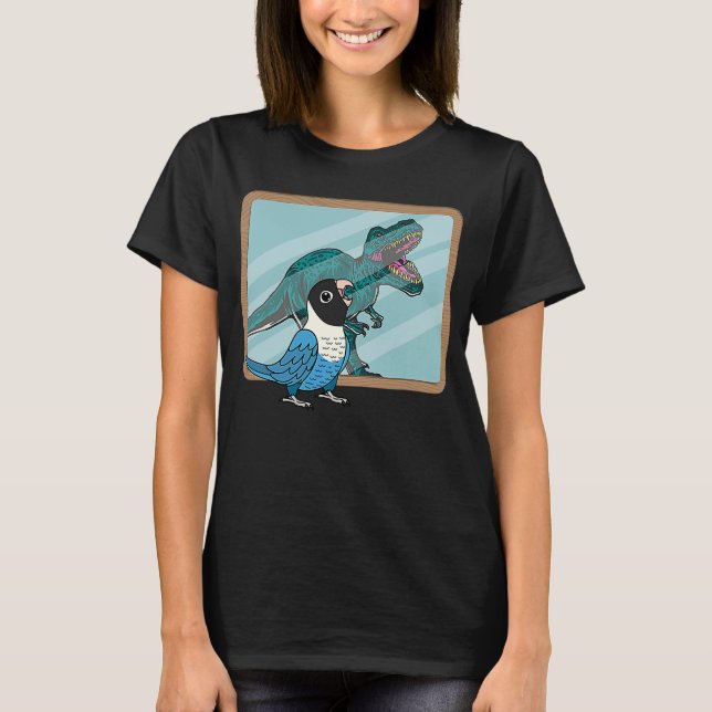 T-shirt Parrot & Rex Réflexion I Bleu masqué Lovebird (Devant)