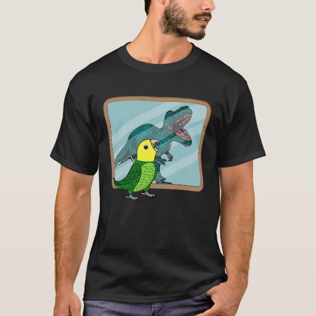 T-shirt Parrot & Rex Réflexion I Double Tête Jaune Ama (Devant)