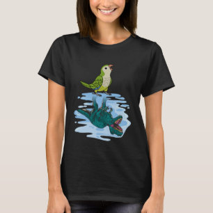 T-shirt Parrot & Rex Réflexion I Green Monk Parakeet Quak