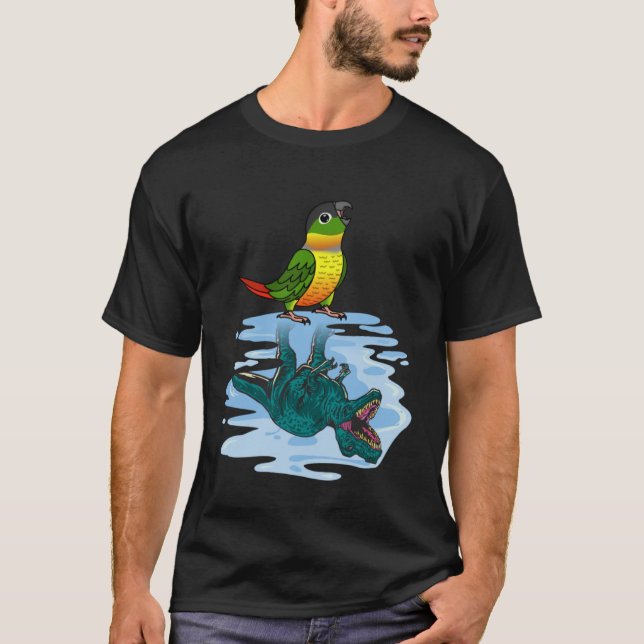 T-shirt Parrot & Rex Réflexion I Jaune Vert Jaune Joue (Devant)