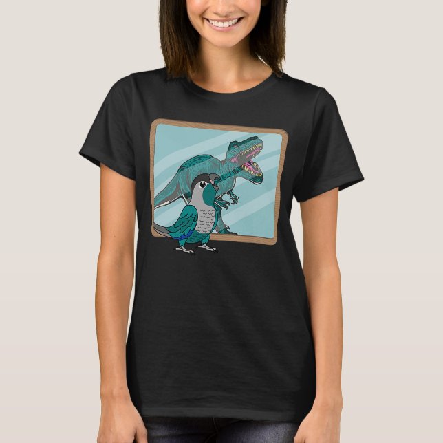 T-shirt Parrot & Rex Réflexion I Turquoise Green Cheek Co (Devant)