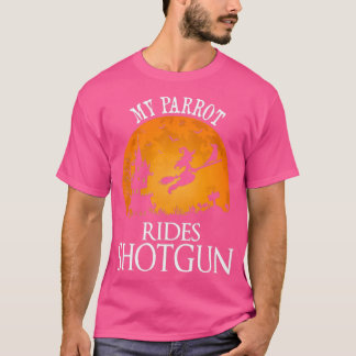T-shirt Parrot Rides Shotgun amoureux des animaux Hallowee