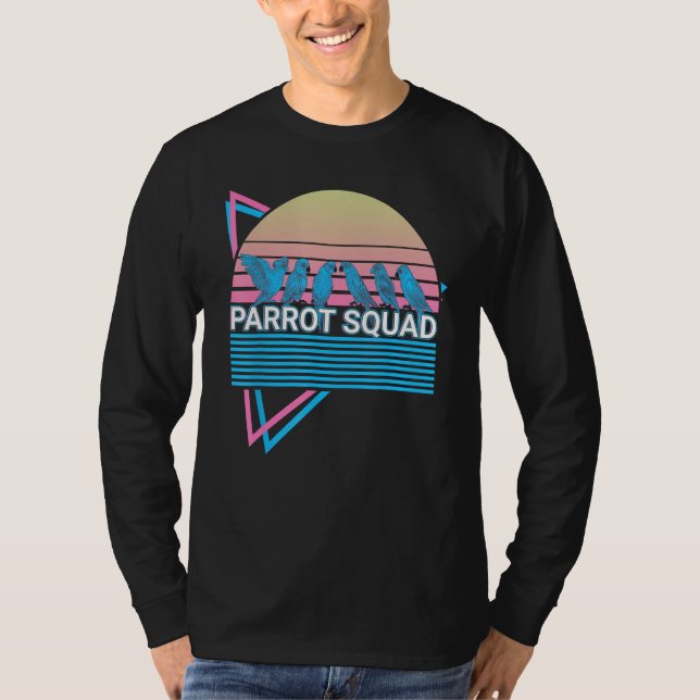 T-shirt Parrot Squad Parrot Squad Cockatiel Retro (Devant)