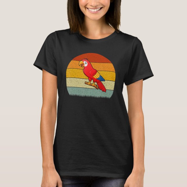 T-shirt Parrot style rétro Vintage (Devant)