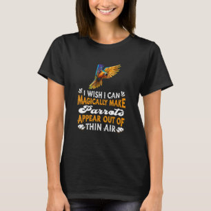T-shirt Parrots Ara Budgie Cockatoo Oiseau Magie Animaux d