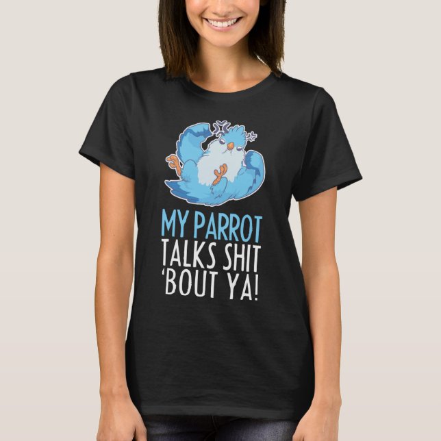 T-shirt Parrots Bird Budgerigar Parle De Quaker Macaw (Devant)