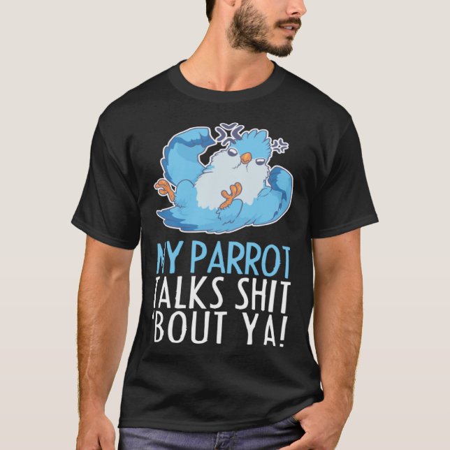 T-shirt Parrots Bird Budgerigar Parle De Quaker Macaw (Devant)