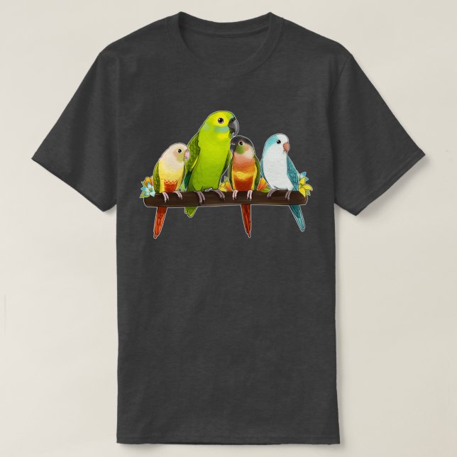 T-shirt Parrots mignons (Design devant)