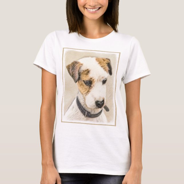 T-shirt Parson Jack Russell Terrier Peinture - Chien Art (Devant)