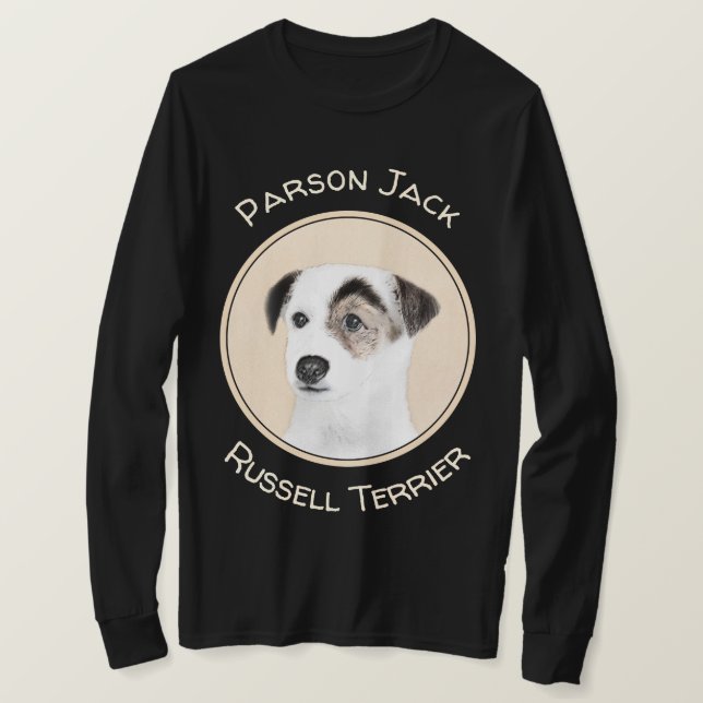 T-shirt Parson Jack Russell Terrier Peinture - Chien Art (Design devant)