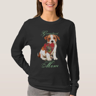 T-shirt Parson Russell Terrier Coeur Maman Long Manche T-S