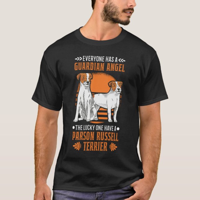 T-shirt Parson Russell Terrier Guardian Angel (Devant)