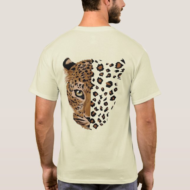 T-Shirt partagé Face & Imprimé Léopard | Animal Sa (Dos)