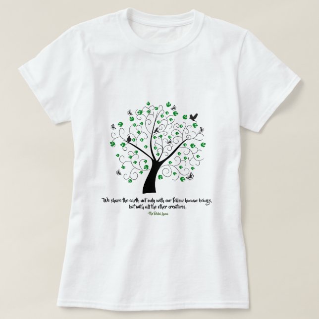 T-shirt Partager la citation du Dalaï Lama Earth (Design devant)