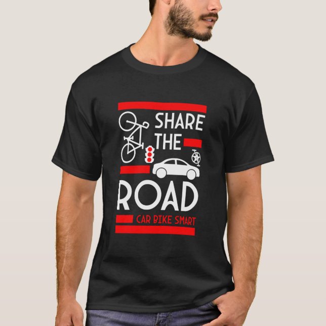 T-shirt Partager La Route (Devant)