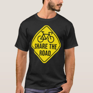 T-shirt Partager La Route Signale Drôle Vélo et Vélo Rid