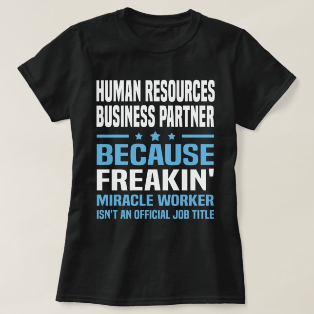 T-shirt Partenaire commercial en ressources humaines (Design devant)