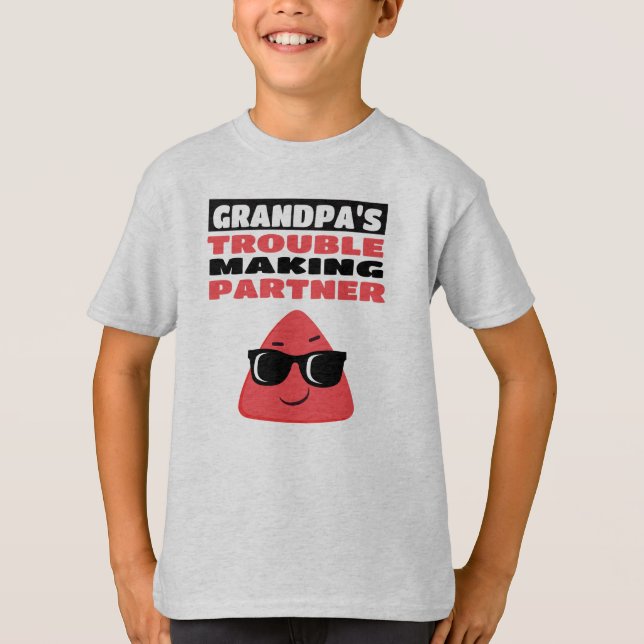 T-shirt Partenaire de grand-père - Enfants Confort sans ag (Devant)