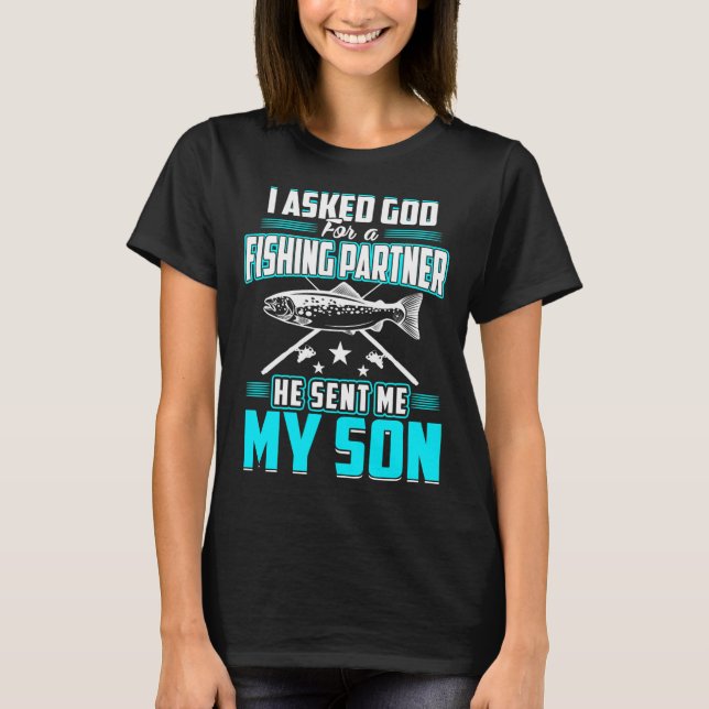 T-shirt partenaire de pêche Mon Fils Pêcheur (Devant)