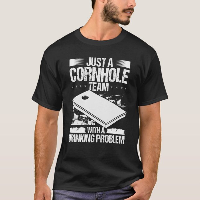 T-shirt Partenaire du joueur Cornhole Couteau de bière Boi (Devant)