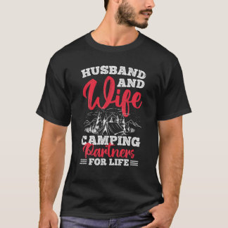 T-shirt Partenaires De Camping Mari Et Femme Pour La Vie