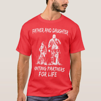 T-shirt partenaires de chasse père et fille pour la chasse
