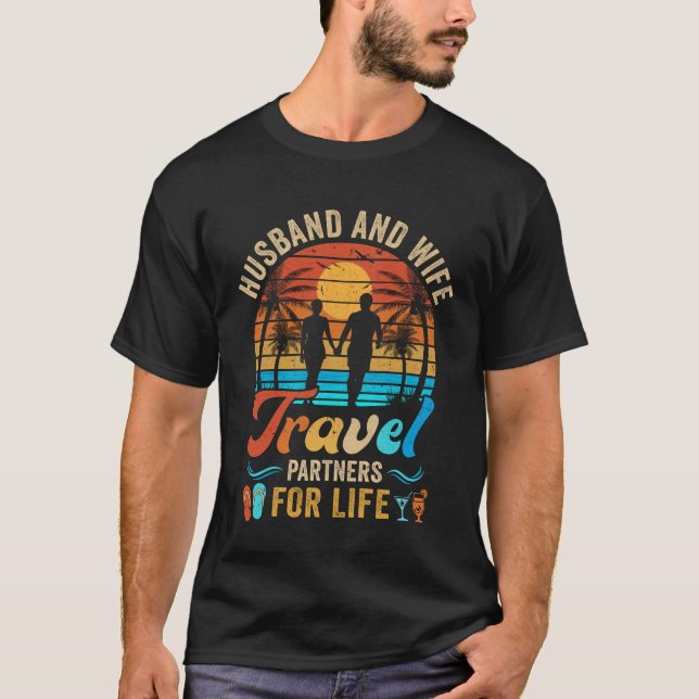 T-shirt Partenaires De Voyage Mari Et Femme Pour Life Beac (Devant)