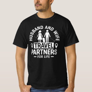 T-shirt Partenaires de voyage pour la vie Mari Épouse