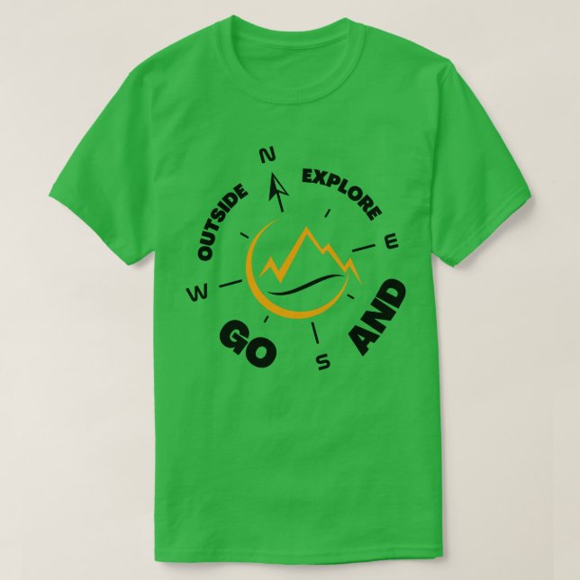 T-shirt Partez à l'extérieur et explorez l'aventure (Design devant)