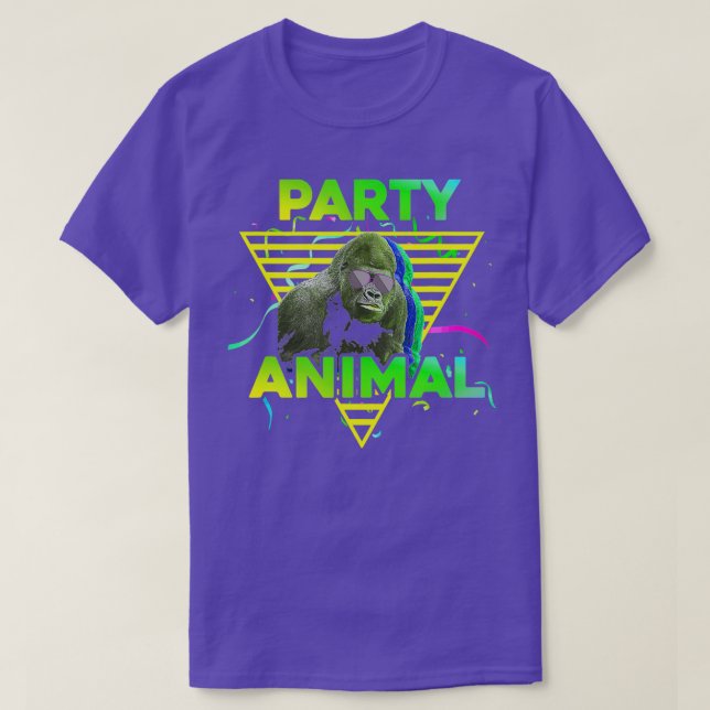 T-shirt PARTI ANIMAL Funny Gorilla Girl Boy Kid Birthday (Design devant)