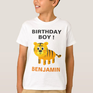 T-shirt Parti Anniversaire de enfant du Tigre mignon