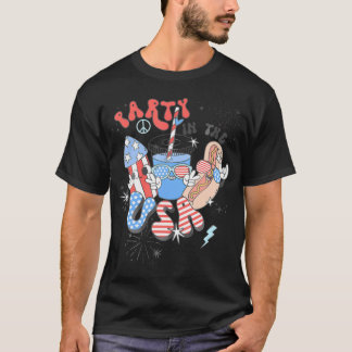 T-shirt Parti Dans Le Drapeau Américain Super 4 juillet Pa
