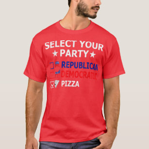 T-shirt Parti de la pizza démocrate républicaine drôle Pol