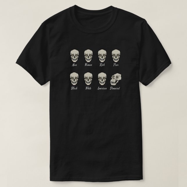 T-shirt Parti démocratique Neandertal - Politique américai (Design devant)