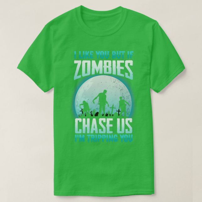 T-shirt Parti d'Halloween de l'Humour Zombie (Design devant)