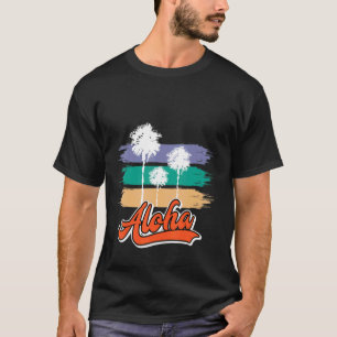 T-shirt Parti hawaï Aloha Palm Tree Hawaiian