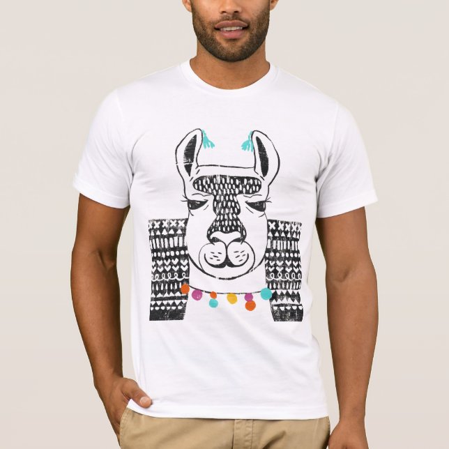 T-shirt Parti Llama - Portrait (Devant)