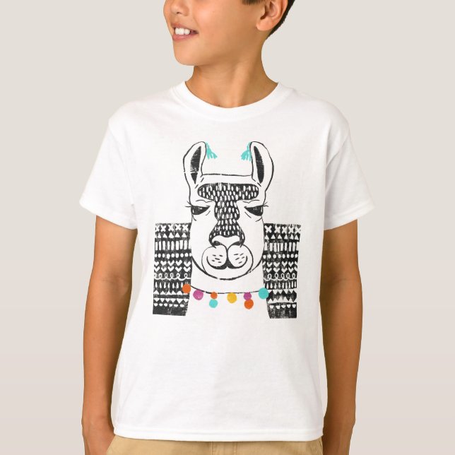 T-shirt Parti Llama - Portrait (Devant)