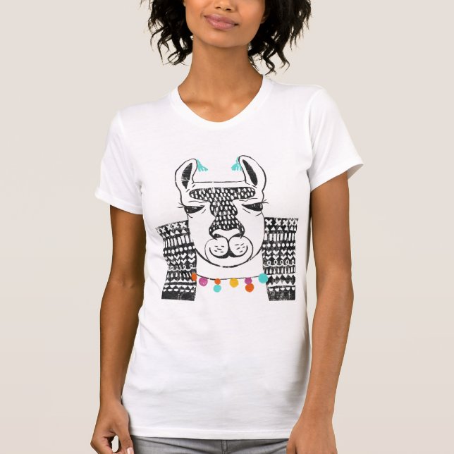 T-shirt Parti Llama - Portrait (Devant)
