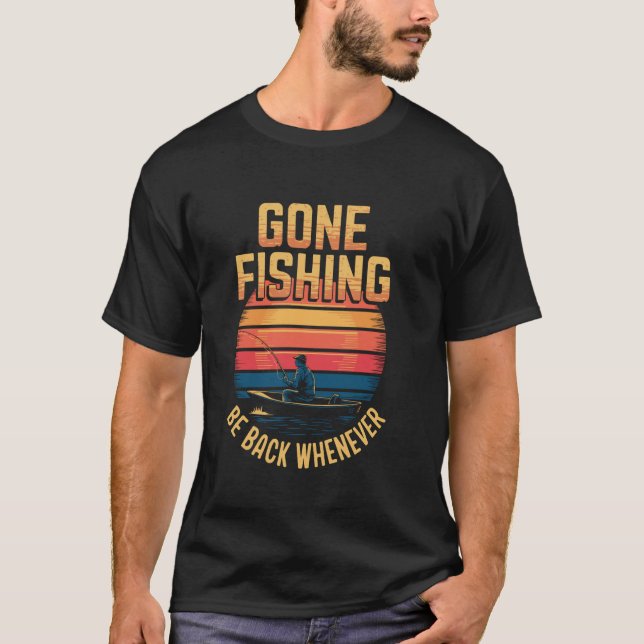 T-shirt Parti pêcher De retour dès que possible Retro Fish (Devant)