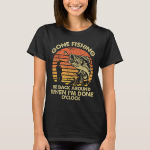 T-shirt Parti Pêcher, De Retour Vers Quand J'ai Terminé He