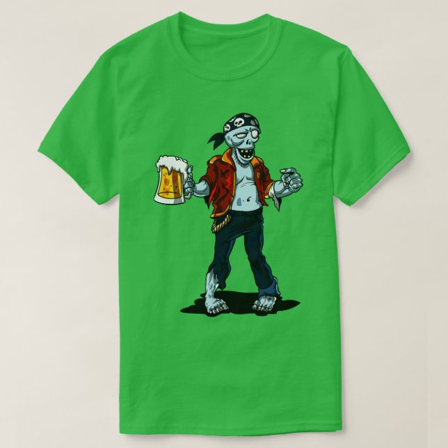 T-shirt Parti pirate zombie (Design devant)